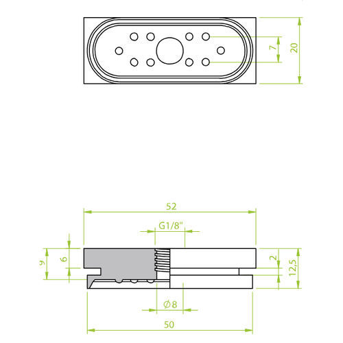 Rechteckiger Saugnapf - 33.050020.005.01 - Morali GmbH - Silikon / NBR