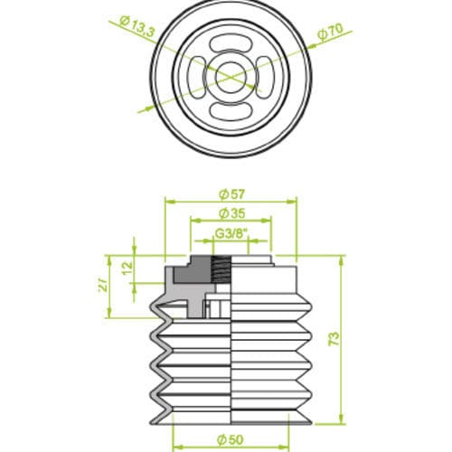 Balg-Saugnapf - 243.069.001.V - Morali GmbH - Vinyl
