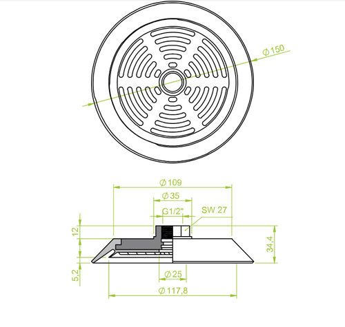 Runder Saugnapf - 13.150.054.01 - Morali GmbH - Silikon / NBR