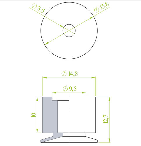 Flacher Saugnapf - 10.016.713.V - Morali GmbH - Vinyl