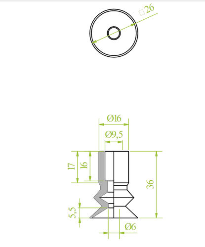 Balg-Saugnapf - 210.026.100.V - Morali GmbH - Vinyl