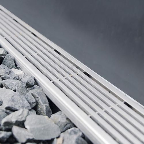 Edelstahl-Abflussrinne - Balcony-Line CS - Blanke Systems - galvanisiertem Stahl / Schlitz