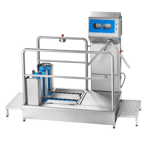 Hygieneschleuse mit Sohlenreiniger - INTEGRA PASS-350 - INOXSIS - mit Desinfektion