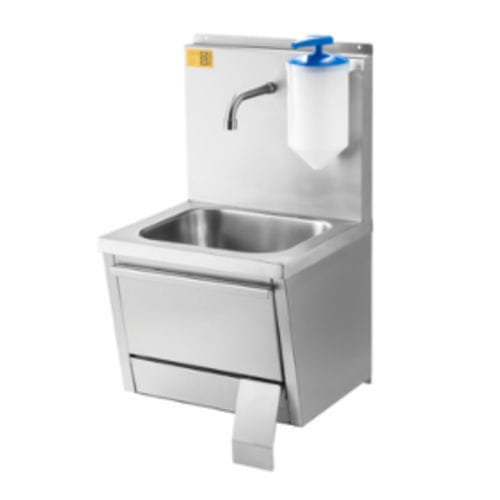 Labor-Waschbecken - HW21 - INOXSIS - zum Händewaschen / hygienisch / für Wandmontage
