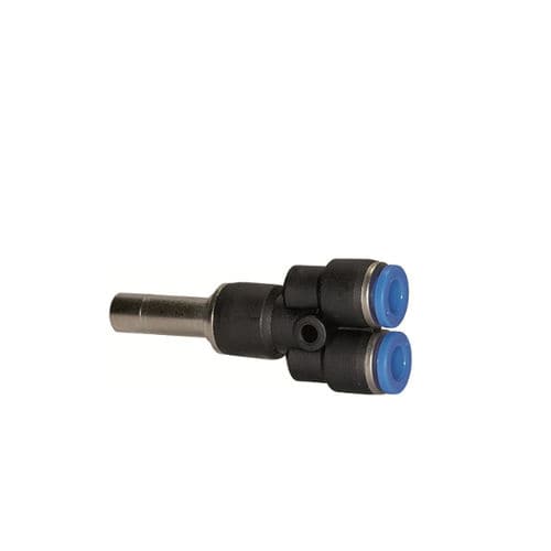 Pneumatischer Anschluss - 142.004 - RIEGLER & Co.KG - Push-in / Y-förmig / Kunststoff