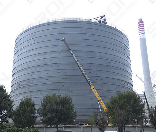 Silo mit konischem Boden - Henan SRON SILO ENGINEERING Co., Ltd - geschweißt / mit flachem Boden / für Zement