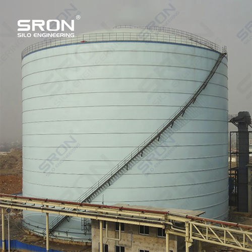 Verschraubter Silo - Henan SRON SILO ENGINEERING Co., Ltd - geschweißt / mit flachem Boden / für Zement