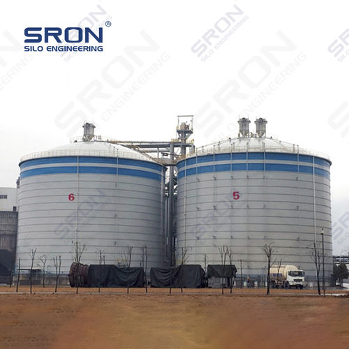 Verschraubter Silo - Henan SRON SILO ENGINEERING Co., Ltd - geschweißt / mit flachem Boden / für Zement