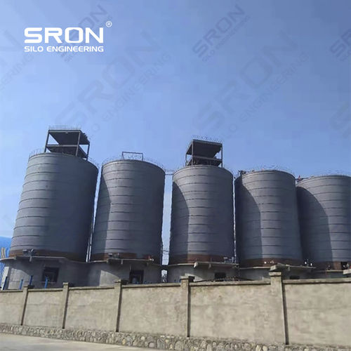 Verschraubter Silo - Henan SRON SILO ENGINEERING Co., Ltd - geschweißt / konischer Zylinder / mit schrägem Boden