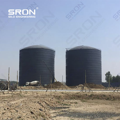 Verschraubter Silo - Henan SRON SILO ENGINEERING Co., Ltd - geschweißt / mit flachem Boden / mit schrägem Boden