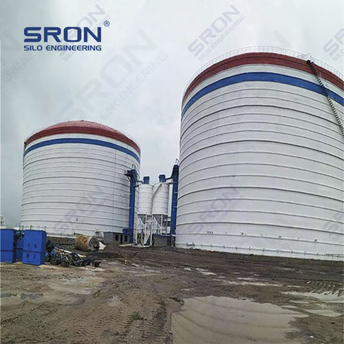 Verschraubter Silo - Henan SRON SILO ENGINEERING Co., Ltd - geschweißt / mit Vibrationsboden / für Zement