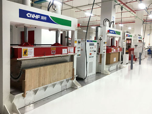 Hydraulische Presse - Shijiazhuang Cangao High Frequency Machinery Co., Ltd. - Biege / für Holz
