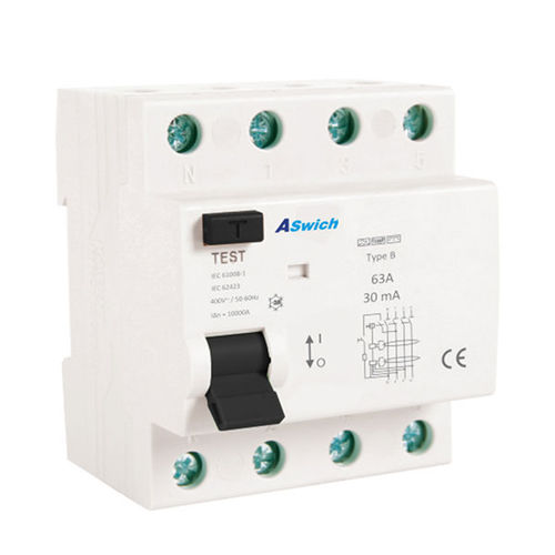 Leistungsschutzschalter - ESL1-B-63 RCCB - Aswich Electrical Co., Ltd - für Reststrom / AC / für Verteilung