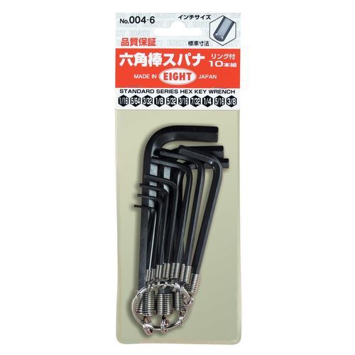 Satz-Innensechskantschlüssel - 004-6 - Eight Tool - L / Sechskant