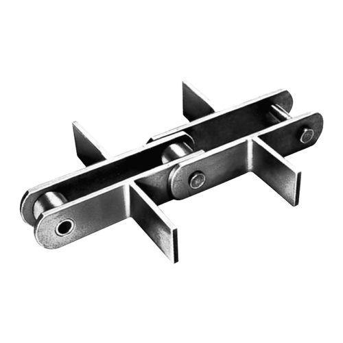 Kastentransport-Förderkette - FT series - ZEXUS CHAIN Co., Ltd. - Stahl / mit Halterungen