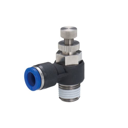 Drosselrückschlagventil - SJSC series - NIHON PISCO CO., Ltd. - Nadel / mit Handrad / für Luft