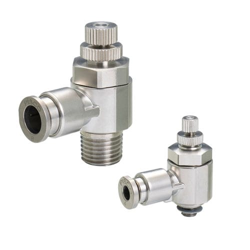Drosselrückschlagventil - SSJS series - NIHON PISCO CO., Ltd. - Nadel / mit Handrad / für Luft