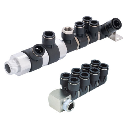 Modularer Verteilerblock - M series - NIHON PISCO CO., Ltd. - Mehrweg / pneumatisch