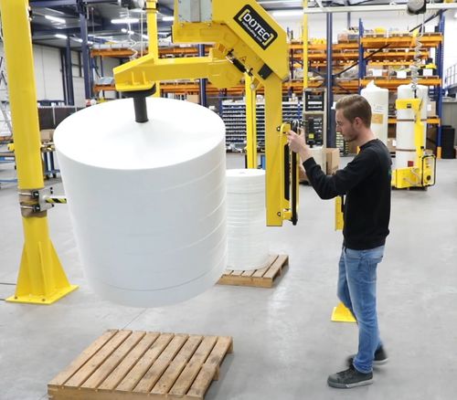 Hebegerät für Rollen - Dotec - Umschlag / für Hygieneanwendungen / für Vliessstoffe