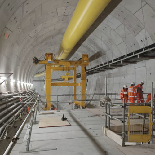 Portalkran mit Gummireifen - Eden Tech Srl - für Modulgebäudebau / für U-Bahn / für Tiefbauarbeiten