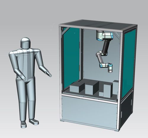 Oberflächenbehandlungs-Roboterzelle - UR - Manfred Kunze Maschinenbau GmbH - kollaborativ