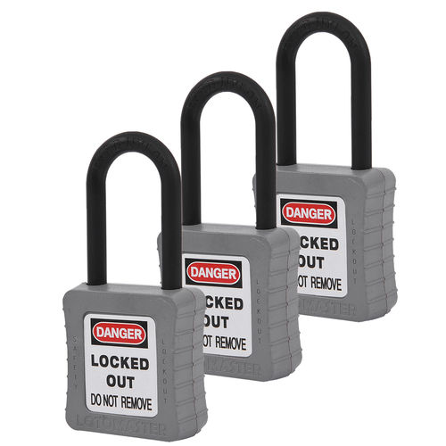 Sicherheits-Vorhängeschloss - LM-DEPL-KD+MK3-GRY - Loto Master Inc.