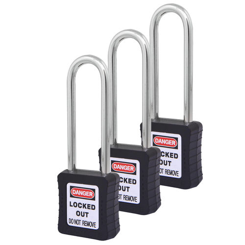 Sicherheits-Vorhängeschloss - LM-ULPP-LS-KD+MK3-BLK - Loto Master Inc.