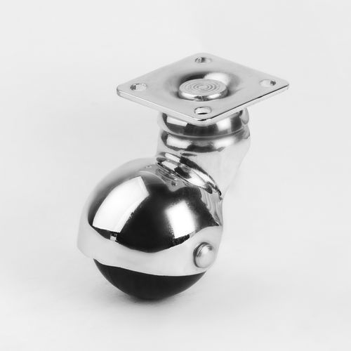 Sphärische Rolle - 204 - HTS CASTER - drehbar / mit Grundplatte / für Möbel