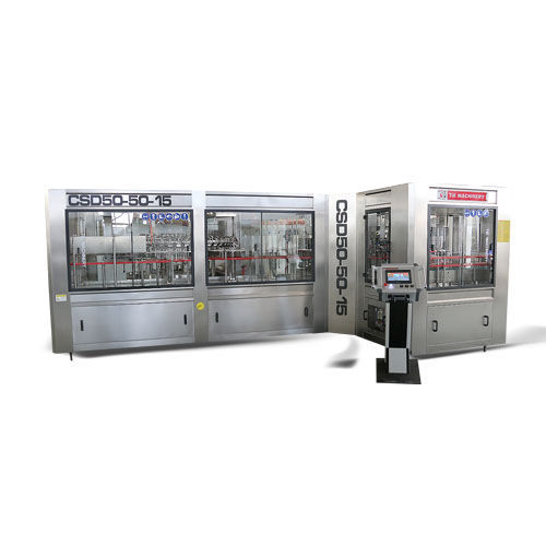 Flaschen-Spül, -Füll und -Verschließmaschine / für Getränke - CSD series - Zhangjiagang TIE Machinery Co., Ltd. - für Kunststoffflaschen / für kohlensäurehaltiges Getränk / automatisch