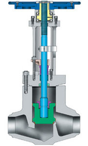 Ventil / flexibles Keilventil - VELAN - mit Handrad / Absperr / für aggressive Fluide