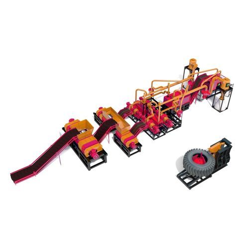 Reifenrecyclinganlage - RAPTOR SH-1400 - Nardid Machines - durch Mahlen / mit Ausschneidefunktion / auf Prozessleitung