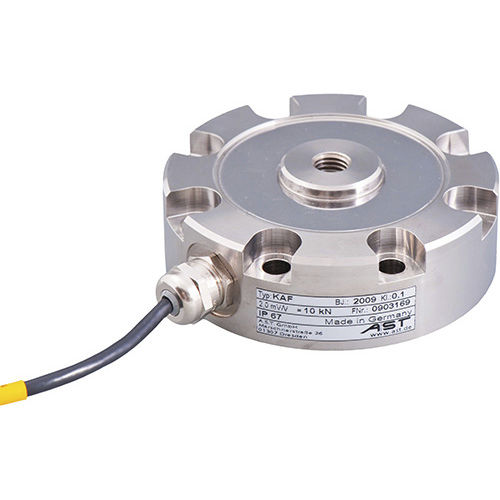 Kraftsensor / Zug- und Druckkraft - KAF - AST - Angewandte System Technik GmbH - Pancake-Typ / für Prüfmaschine / Edelstahl
