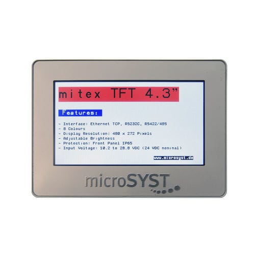 LED-Display - mitex  - microSYST Systemelectronic - TFT / alphanumerisch / Farb