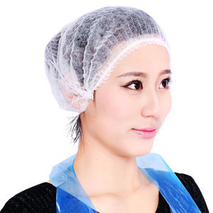 Einweg-Baretthaube / für Frauen - Hefei HaoXin Protective Technology Co., Ltd. - für Reinraum / für die Lebensmittelindustrie