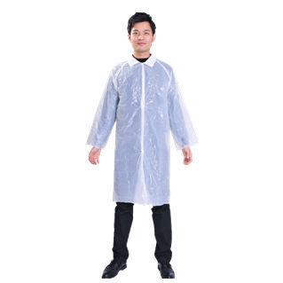 Arbeitskittel - Hefei HaoXin Protective Technology Co., Ltd. - chemikalienbeständig / Polyethylen / für Labor