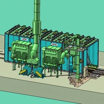 Automatische Strahlkabine - Antai Heavy Industry Machinery Co., Ltd. - Durchlauf / doppelt