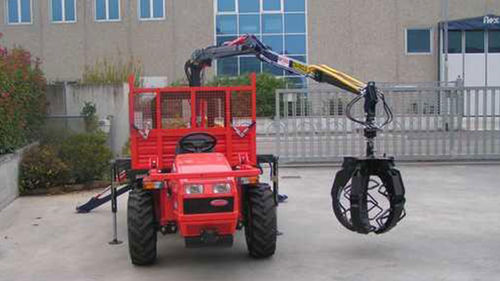Traktormontierter Lader - GF 4500 - Tecnodraulic - für Forstwirtschaft / für Materialumschlag