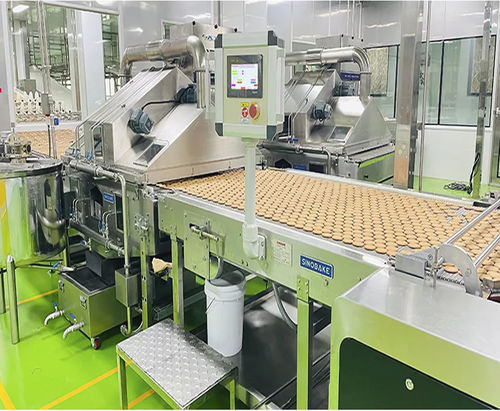 Produktionsanlage für Kekse / mit Mixer - HJ1500 - Guangdong Shunde Huaji Machinery Industrial Co., Ltd. - PLC-gesteuert / hohe Kapazität