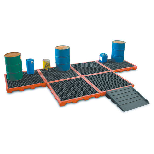 Auffangwanne für Fässer - ECO 120 - Demo Serbatoi - mit verzinktem Gitterrost / modular