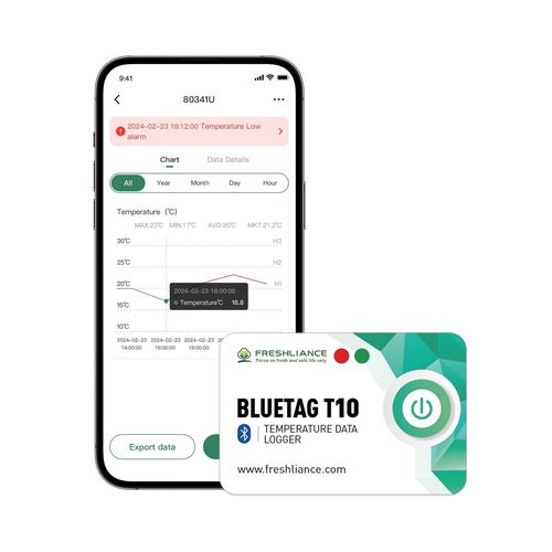 Temperatur-Datenlogger - BlueTag T10  - Zhengzhou Freshliance Electronics Corp.,Ltd - drahtlos / Bluetooth / NTC