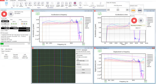 Multisinus-Schwingprüfung-Software - TestUP - RULA Technologies - zur Visualisierung von Schwingungen / Schwingregelung / Konfiguration