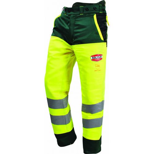 Arbeitshose - GLOW - Solidur - Warnschutz / Schnittschutz / Polyester