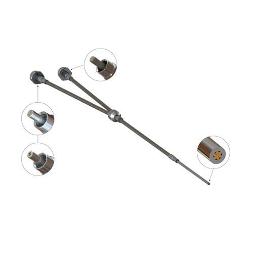 Multimode-Glasfaser-Kabelkonfektionierung - SEDI ATI - gerade / Multifaser / für die Luftfahrt
