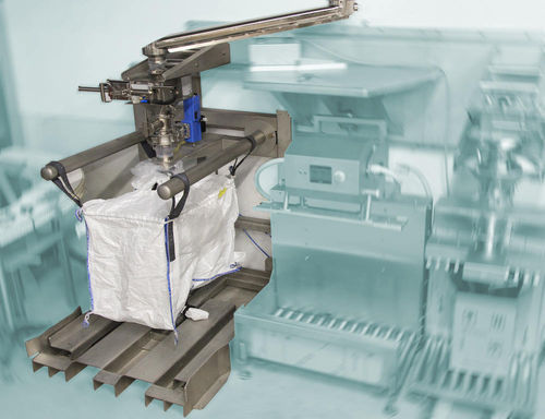 Automatische Big-Bag-Befüllstation - Fine-Spect - mit Hubvorrichtung / Vibration / Granulat