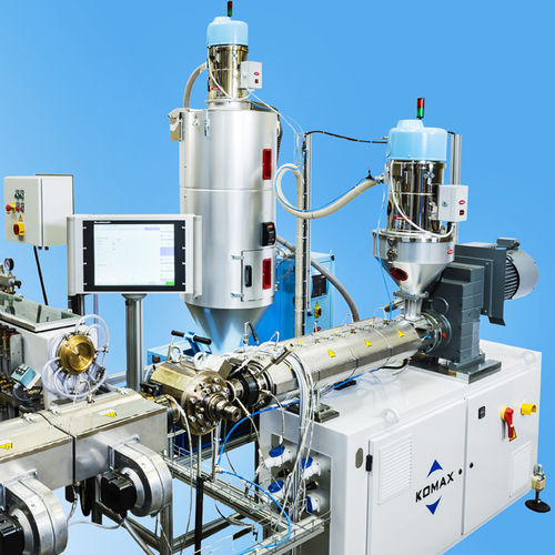 Mehrschicht-Extrusionsanlage - KOMAX - mit Wasserkühlung / Einschicht / mit Inline-Druckeinheit