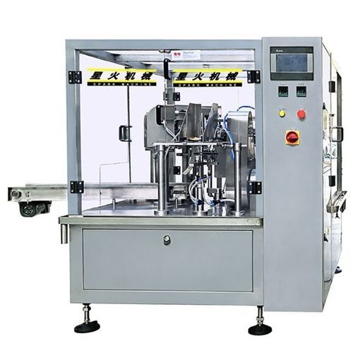 Automatische Abfüllmaschine mit Traysealer - FS-100 - Spark Packaging Machines - für Beutel / für Flüssigkeiten / Pulver