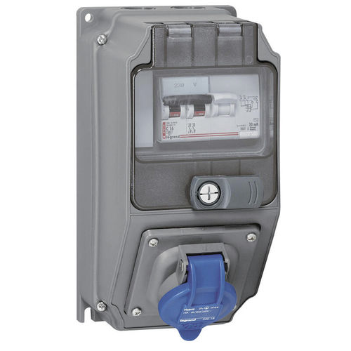 Voll ausgestattetes Elektrogehäuse - 0 592 07 - Legrand - wandmontiert / Kunststoff / Metall