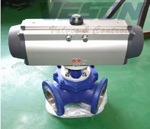 Pneumatischer Ventilantrieb - VS-105DA-3P - pneumaticairactuator.com - drehbar / doppeltwirkend / 3-Stellungs