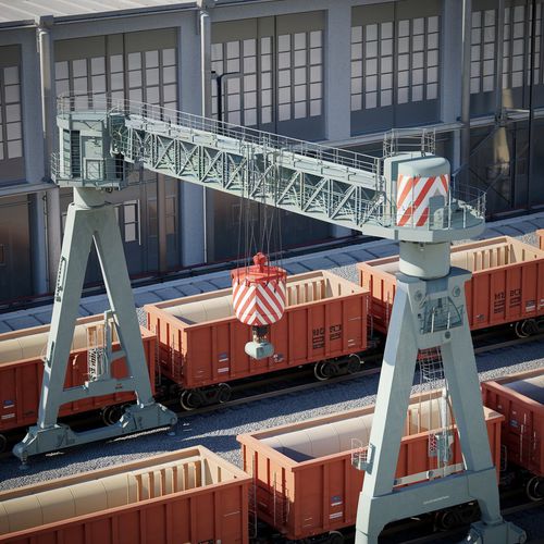 Schienenmontierter Portalkran - EX'M - für Container / für Schiffsentladung / für schwere Lasten