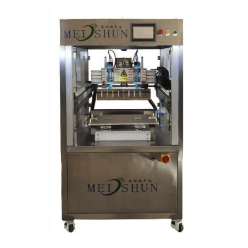 Ultraschall-Keksschneidemaschine - HDMS-MSXT4200 - Handan City Meishun Machinery Co.,Ltd - rechteckig / rund / automatisch